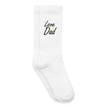 i love my dad hand lettering - Kids Tennis Socks - white - Right