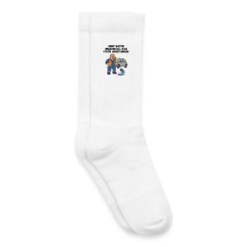 Chief: Wildlife accident with fish - Kids Tennis Socks - white - Right