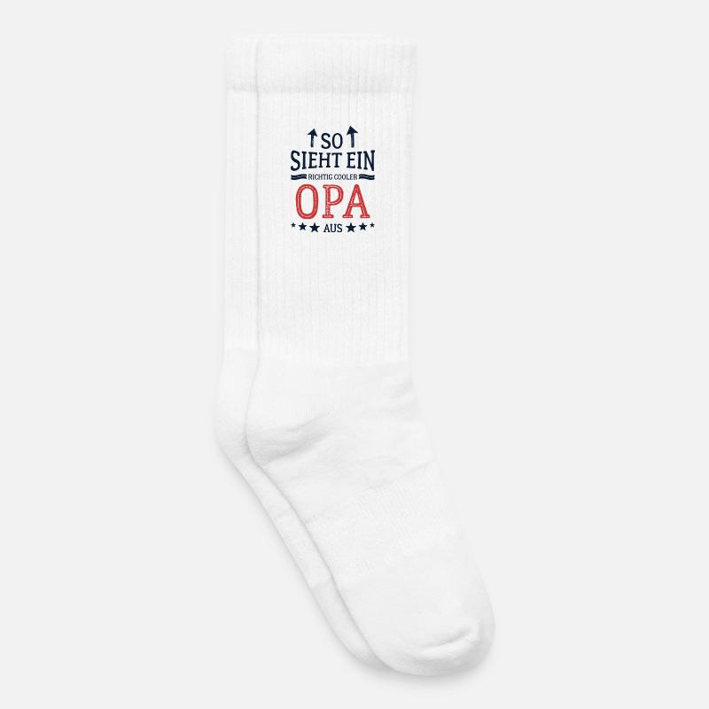So sieht ein cooler Opa aus Bester Großvater  - Kinder Tennissocken - Weiß