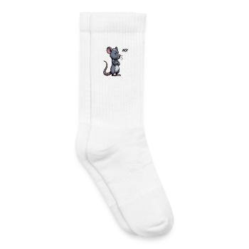 No Ratte Ratten Rattenbesitzer Rattenliebhaber - Kinder Tennissocken - Weiß - Rechts