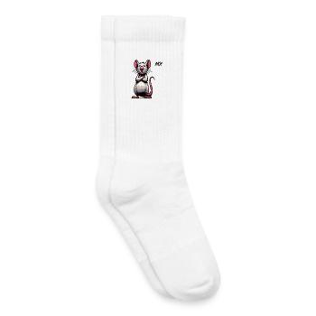 No Ratte Ratten Rattenbesitzer Rattenliebhaber - Kinder Tennissocken - Weiß - Rechts
