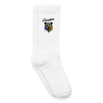 Rainbow Bear Split Grandpa Bear - Kids Tennis Socks - white - Right