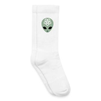 Paysage mental extraterrestre géométrique - Chaussettes de tennis bio enfant - blanc - Droite