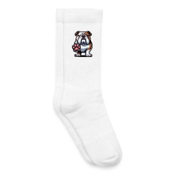 Englische Bulldogge Bully  Bullybesitzer Bullyfan - Kinder Tennissocken - Weiß - Rechts