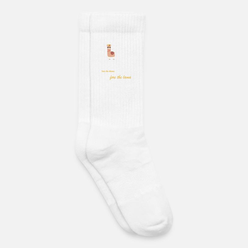 Regal Llama Crown Tee - Kids Tennis Socks - white