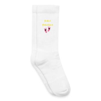 Hurra Endlich Patenkind Mädchen Patin Patenkinder  - Kinder Tennissocken - Weiß - Rechts