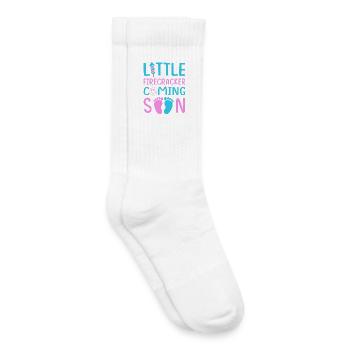 4. Juli Gender Reveal Schwangerschaft - Kinder Tennissocken - Weiß - Rechts