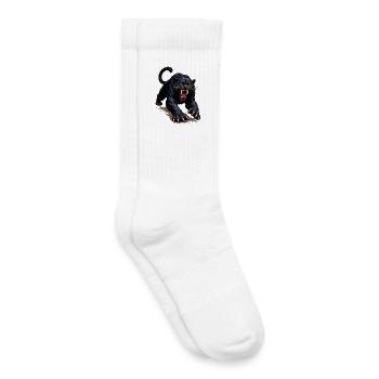 Schwarzer Panther Angriff - Kinder Tennissocken - Weiß - Rechts