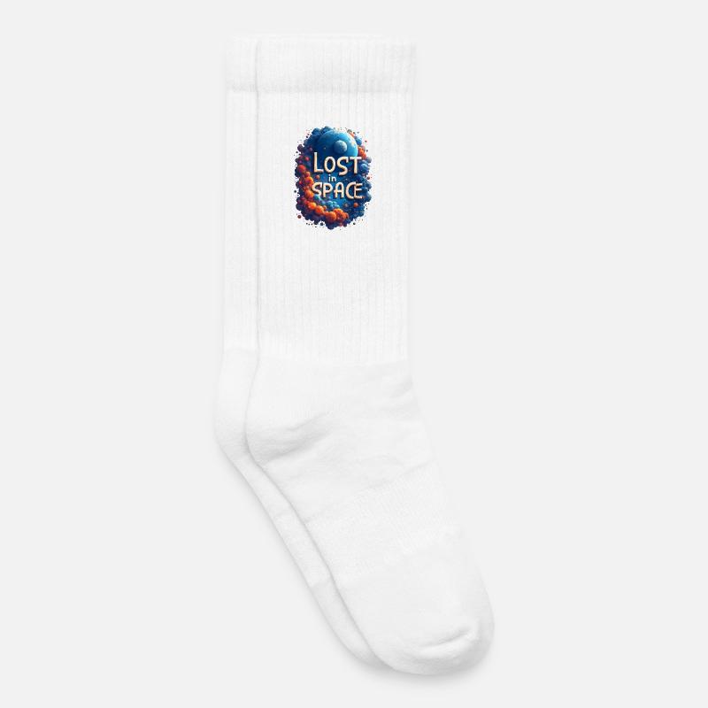 Perdu dans l’espace - Chaussettes de tennis bio enfant - blanc