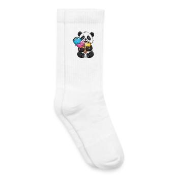 Süßer Panda Cartoon Eis Sommer Süßigkeit - Kids Tennis Socks - white - Right