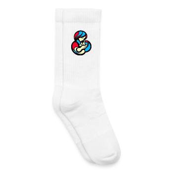 Mother and Child Color Block Style - Kids Tennis Socks - white - Right