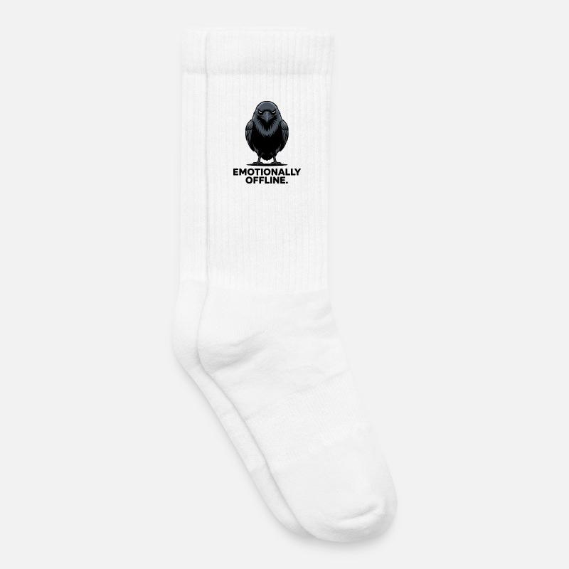 Raven Emotions: Offline-Einstellungsdesign - Kinder Tennissocken - Weiß