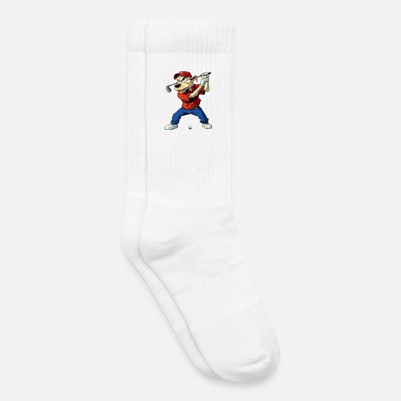 Hunde Golf - Kinder Tennissocken - Weiß