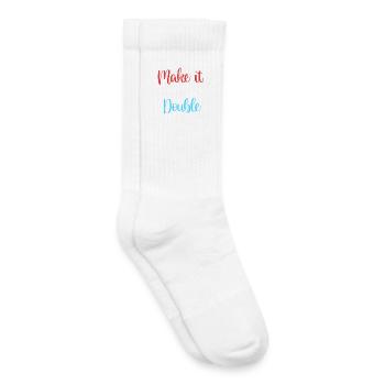 twin dad twins father - Kids Tennis Socks - white - Right