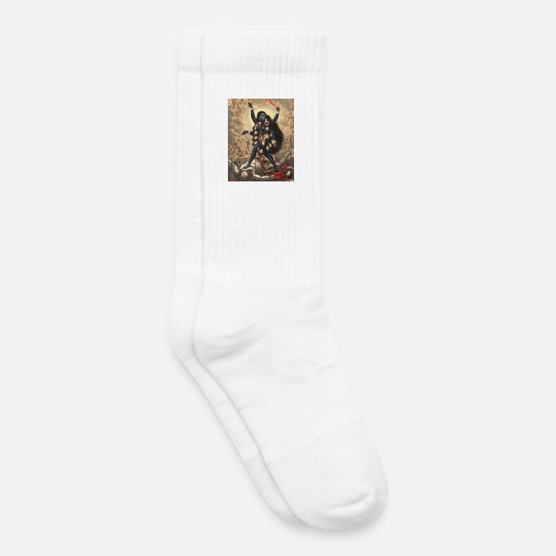 Kali, the wrathful protector - Kids Tennis Socks - white