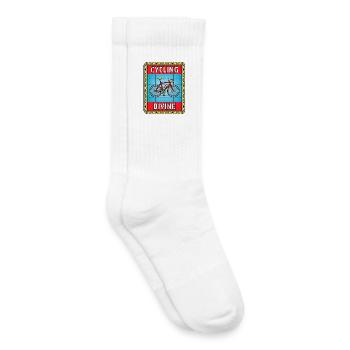 Cycling Stained Glass - Kids Tennis Socks - white - Right