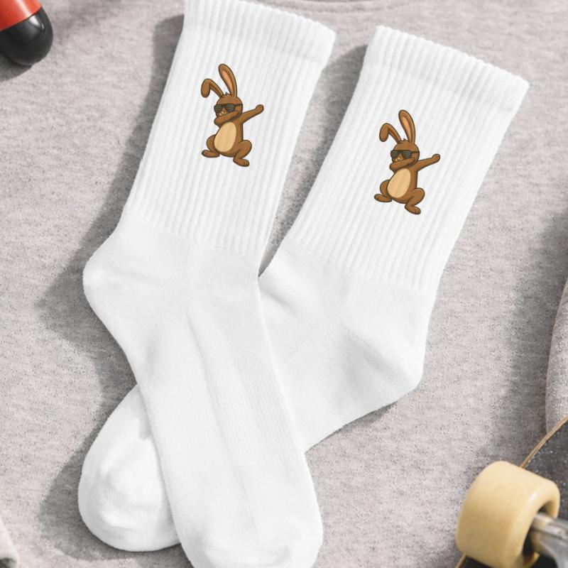 Easter Bunny Easter Dancing Easter Bunny Dab Kids Tennis Socks