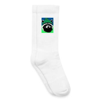 Raccoon - Kids Tennis Socks - white - Right