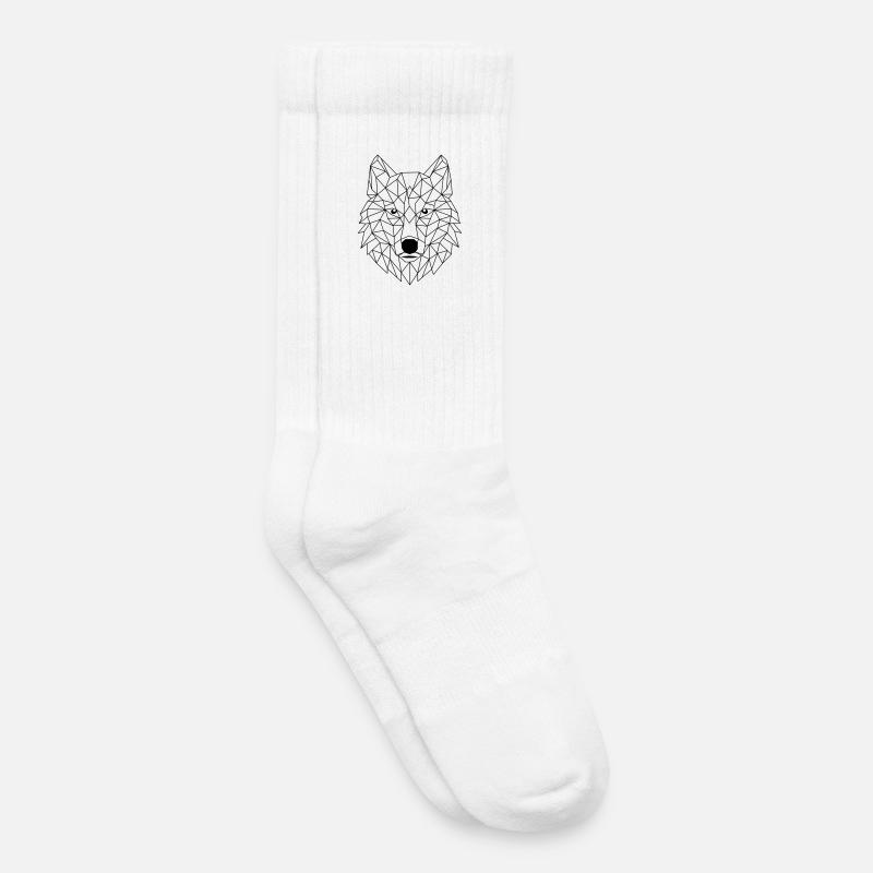 Wolf Polygon - Kinder Tennissocken - Weiß