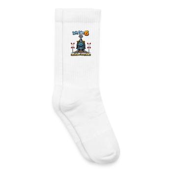 Ich bin 6 und liebe Dampflok - Kinder Tennissocken - Weiß - Rechts