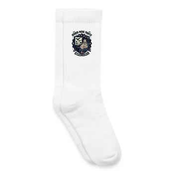 Cinéphile passionné de films d’horreur - Chaussettes de tennis bio enfant - blanc - Droite