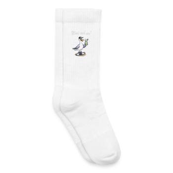 Möwe  Möwie noch een Nordsee Humor Plattdeutsch - Kinder Tennissocken - Weiß - Rechts
