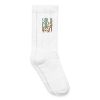 I've had enough, I'm going to fly, drone, drone pilot - Kids Tennis Socks - white - Right