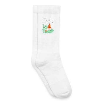 Désolé d’agir comme un gnome de jardin bizarre - Chaussettes de tennis bio enfant - blanc - Droite