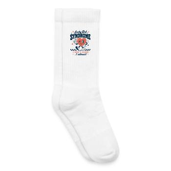 Lucky Girl Syndrome Attract Design - Kids Tennis Socks - white - Right