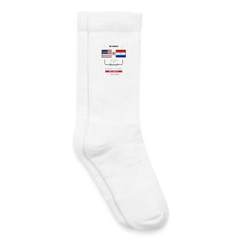 USA vs Paraguay Football Score Card - Chaussettes de tennis bio enfant - blanc - Droite