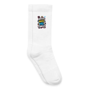 Make Me Famous Graffiti Neon - Chaussettes de tennis bio enfant - blanc - Droite