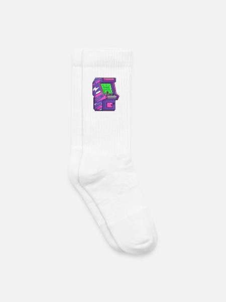 Neon Arcade Spiel vorbei - Kinder Tennissocken - Weiß