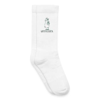 Gartenschäfin Schaf mit Pflanze Gärtnerin - Kinder Tennissocken - Weiß - Rechts