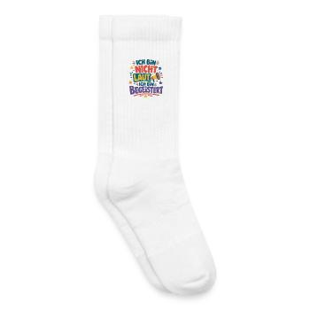 Ich bin nicht laut ich bin begeistert Spruch - Kinder Tennissocken - Weiß - Rechts