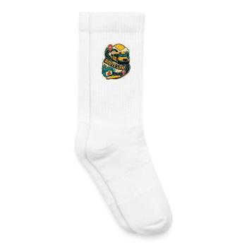 BOUCLE DE L’ITINÉRAIRE - Chaussettes de tennis bio enfant - blanc - Droite