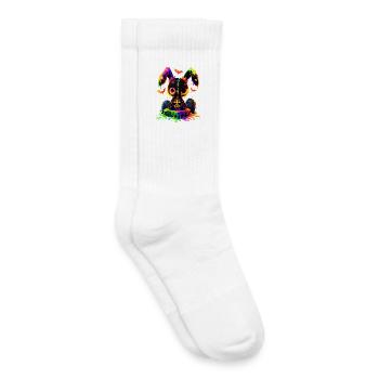 Lapin gothique de Kawaii - Chaussettes de tennis bio enfant - blanc - Droite