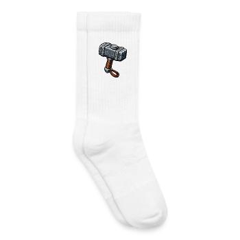 Mjölnir Runenhammer Grafik - Kinder Tennissocken - Weiß - Rechts