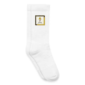 Vorsicht Couch-Potato Zone - Kinder Tennissocken - Weiß - Rechts