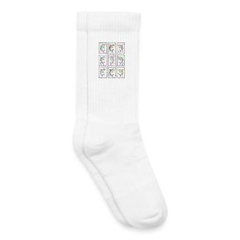 Haifisch Tropischer Ozean-Stempel TShirt Süßer Hai - Kinder Tennissocken - Weiß - Rechts