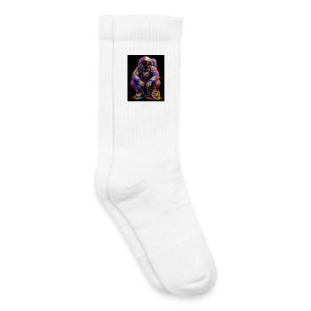 Bunte Weltraumkunst - Kinder Tennissocken - Weiß - Rechts