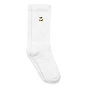 Ordinateur penguin nerd geek programmeur administrateur - Chaussettes de tennis bio enfant - blanc - Droite