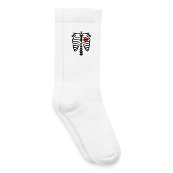 xray_heart_vector - Chaussettes de tennis bio enfant - blanc - Droite