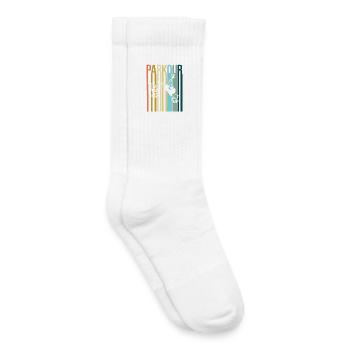 Parkour Retro - Kinder Tennissocken - Weiß - Rechts