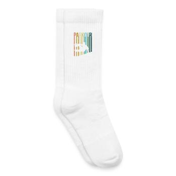 Parkour Rétro - Chaussettes de tennis bio enfant - blanc - Droite