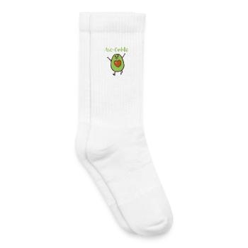 Avocado Kuschel Valentinstag Schmusen Liebe Herz - Kinder Tennissocken - Weiß - Rechts