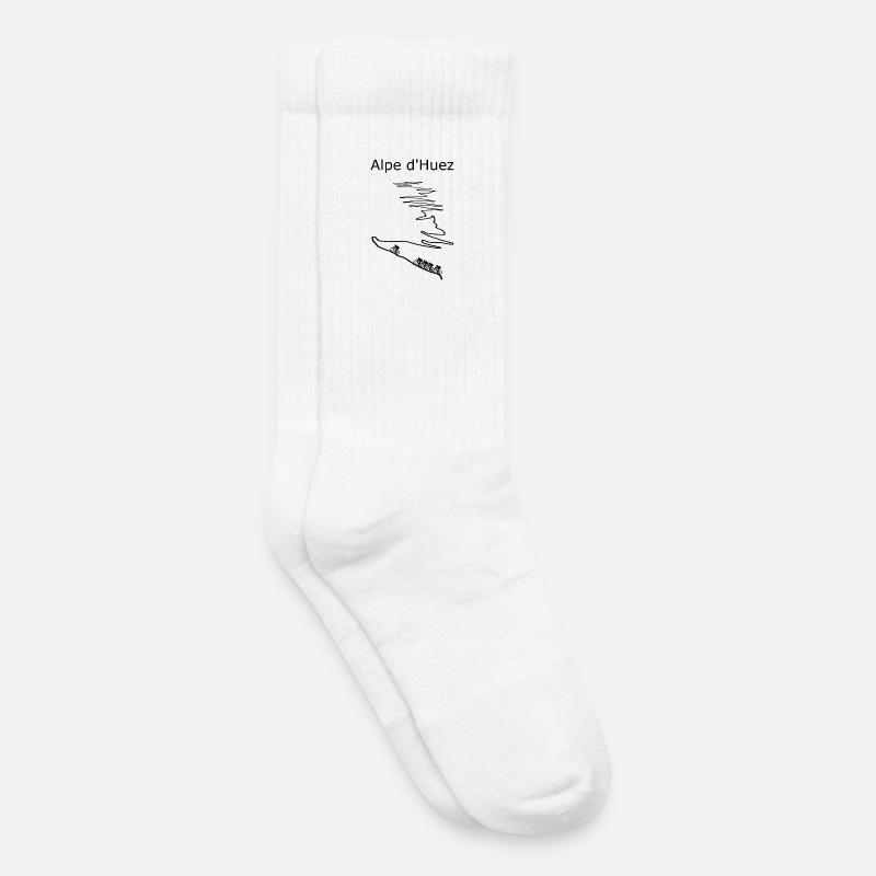 Oeil du Monte Huez avec panache de neige - Chaussettes de tennis bio enfant - blanc