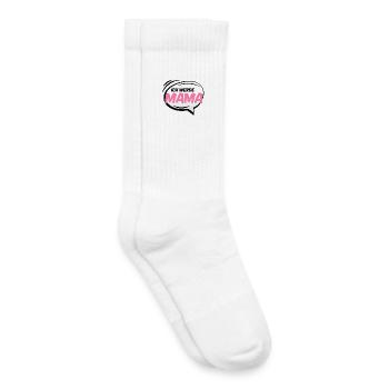 Mama Mutter Baby bekommen Schwangerschaft Kinder - Kinder Tennissocken - Weiß - Rechts