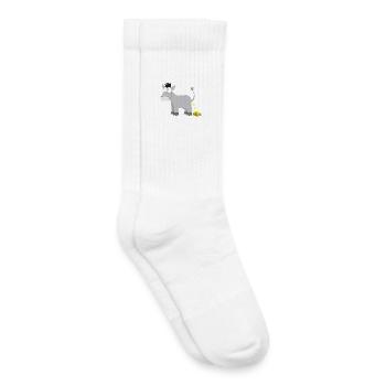 Children's motive donkey animal shirt gift idea gold donkey - Kids Tennis Socks - white - Right