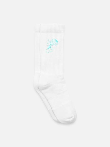Qualle Meerestier Neon fisch Strand - Kinder Tennissocken - Weiß