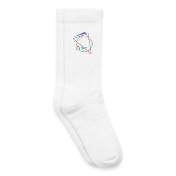 géométrie - Chaussettes de tennis bio enfant - blanc - Droite